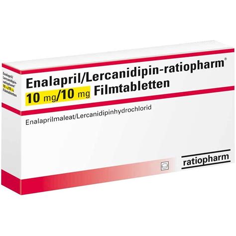 Enalaprillercanidipin Ratiopharm® 10 Mg10 Mg 100 St Mit Dem E Rezept