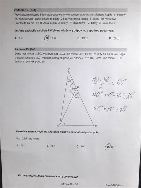 Egzamin ósmoklasisty 2022 Matematyka Odpowiedzi Arkusze Cke I