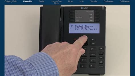 Mitel 6865i Phone How To Use The Callers List Youtube