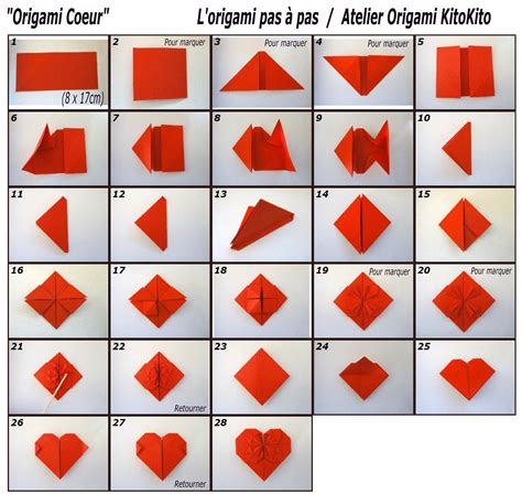 Origami Coeur L Origami Pas Pas Atelier Origami Kitokito C Ur