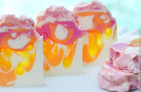 Sun Kissed Handmade Soap Swirl Soap Diy Soap Recipe Drop Swirls