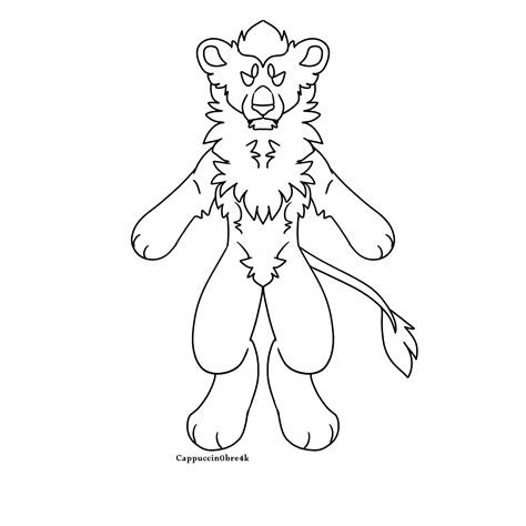 F2U anthro lion base on Toyhouse