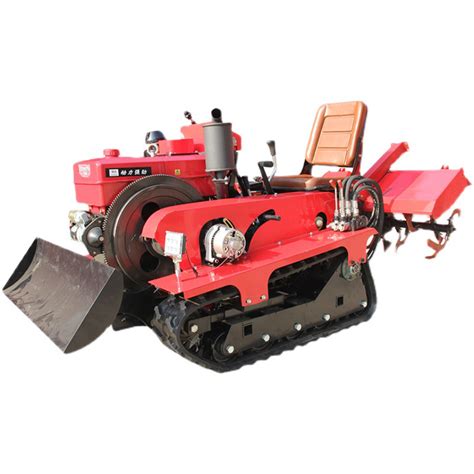 High Quality Farm Crawler Tractor Tiller 25HP Tracked Ride Type Rotary