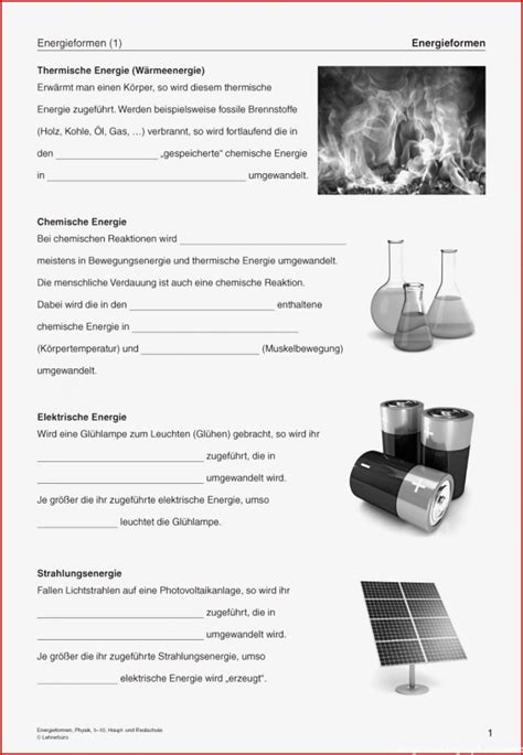 Energieumwandlung Physik Arbeitsblatt Designs F R Deinen Erfolg