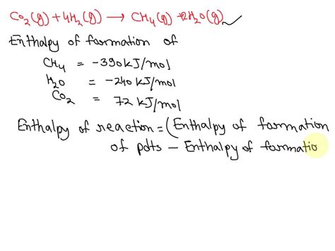 Solved Consider The Following Reaction Co2 G 4h2 G Ch4 G