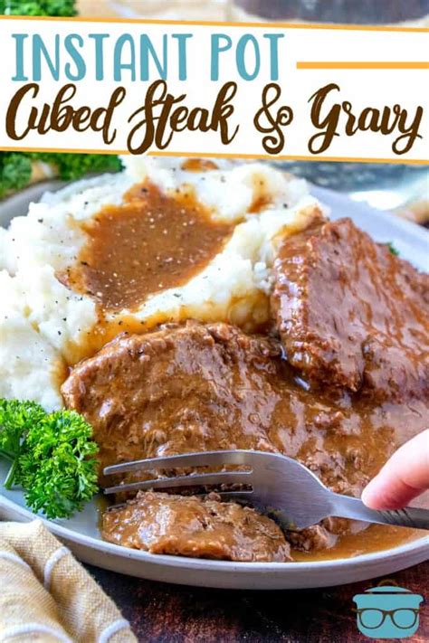 Instant Pot Cubed Steak and Gravy - The Country Cook