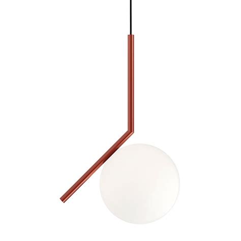 Flos IC S1 Pendant Red Burgundy AndLight