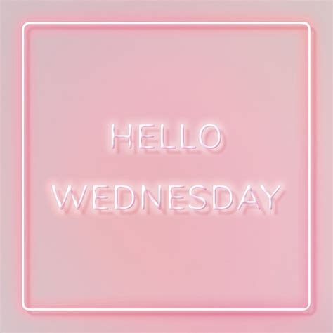 neon  wednesday text framed  photo rawpixel
