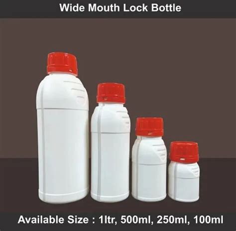 HDPE Screw Cap Wide Mouth Lock Bottle Use For Storage Chemical 250ml