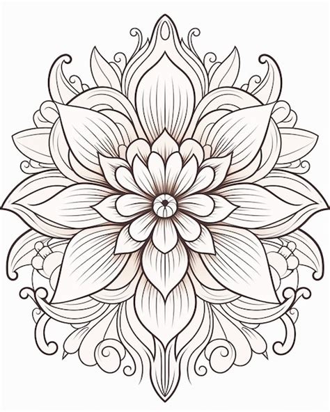 27000 Violet Mandala Flower Coloring Pictures