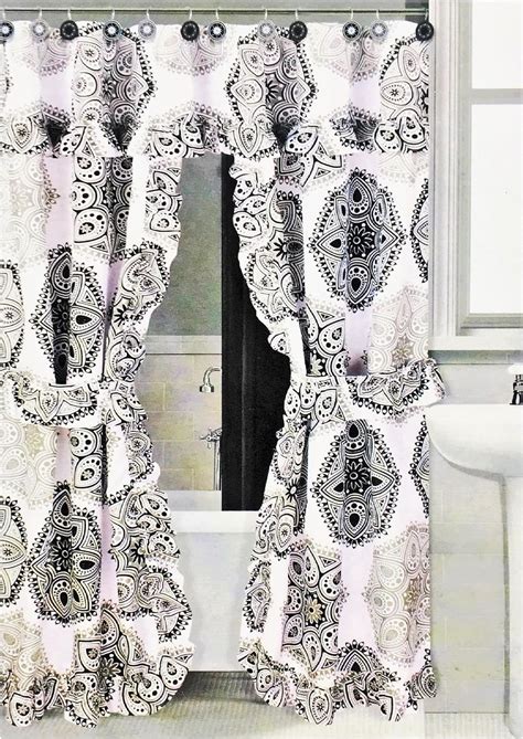 Better Home Double Swag Fabric Shower Curtain 12