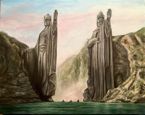 The Pillars Of Kings Painting I Just Finished 16”x20” Rlotr