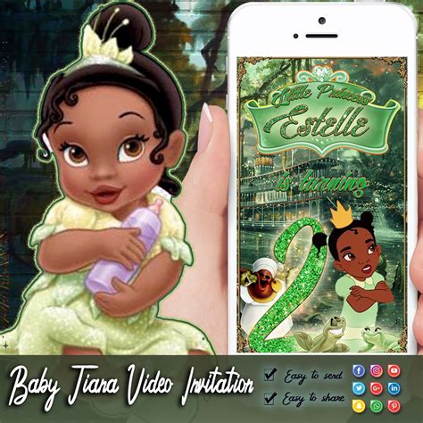 Princess Baby Tiana Video Invitation The Princess And The Frog Baby