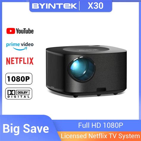 BYINTEK X30 Upgrade 1080P Full HD Licensed Netflix TV System AI Auto