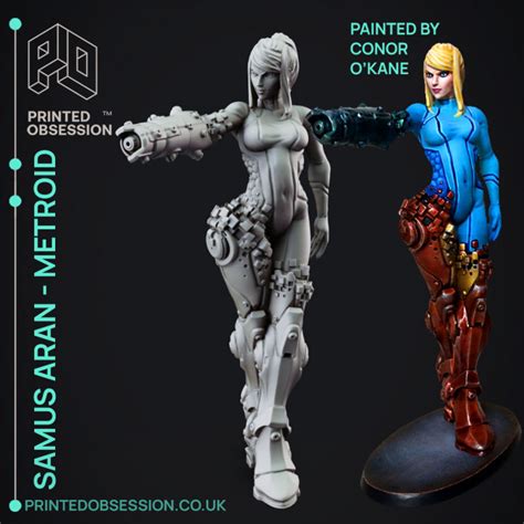 3D Printable Samus Aran Metroid 25cm Model By Printed Obsession