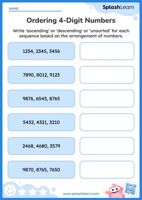 Ordering Numbers Activities And Resources For 3rd Grade Worksheets