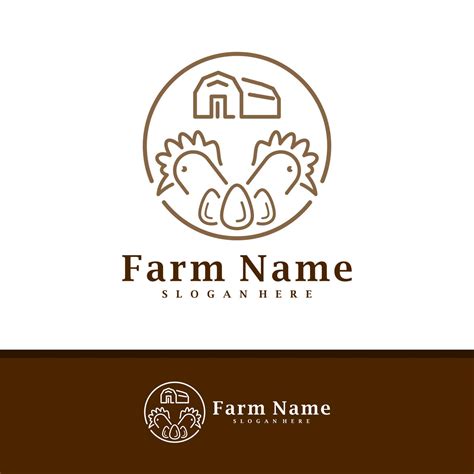 Chicken Farm Logo Design Vector Creative Chicken Farm Logo Concepts Template Illustration