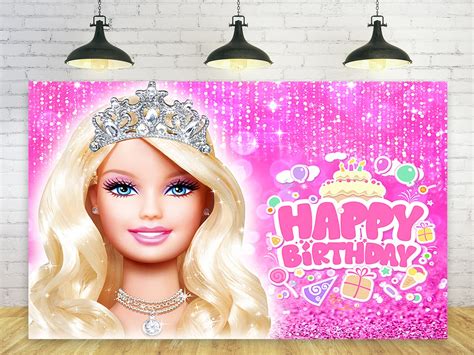 Barbie Party Backdrop Pink Photography Background Glamour Girl Lady