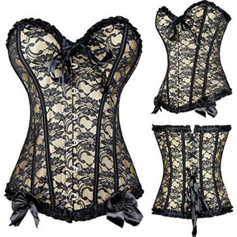 New Sexy Lace Up Basque Lingerie Women Corset Top Bustier Steampunk Gothic S 6X EBay