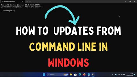 How To Run Windows Updates From Command Line In Windows Youtube