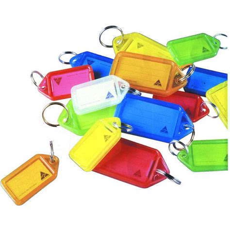 Kevron 46944 Key Tags Assorted Fluorescent Pack 10 Winc