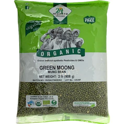 Buy 24 Mantra Organic Green Whole Moong Mung Beans 2 Lbs Quicklly