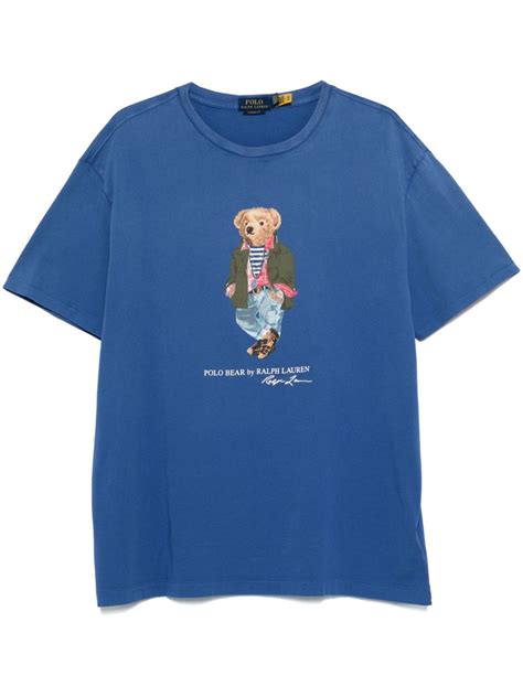 Polo Ralph Lauren Polo Bear T Shirt Blue Farfetch Uk