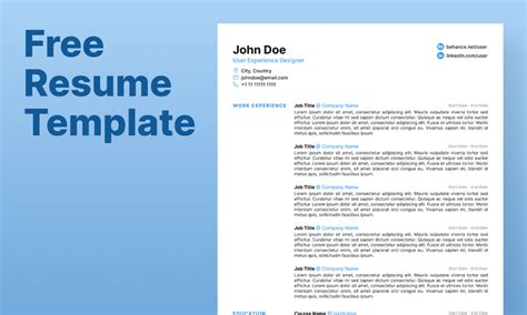 Free Resume Template | Figma