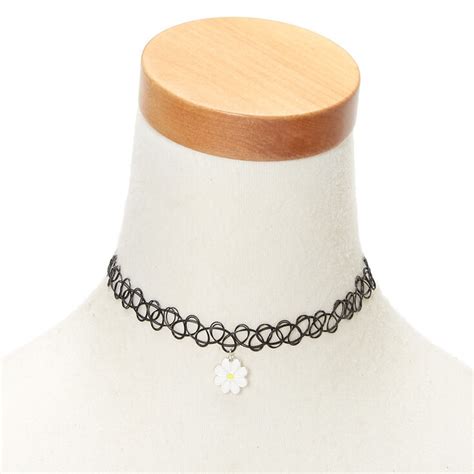 Daisy Tattoo Choker Necklace Claires Us