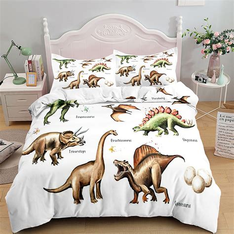 Housse De Couette Dinosaure En Microfibre Le T Rex Francais