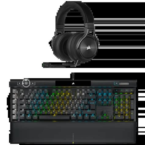 Corsair Premium Gaming Bundle Virtuoso XT Headset And K100 OPX