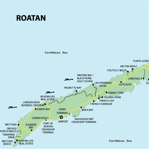 Roatan Honduras Map