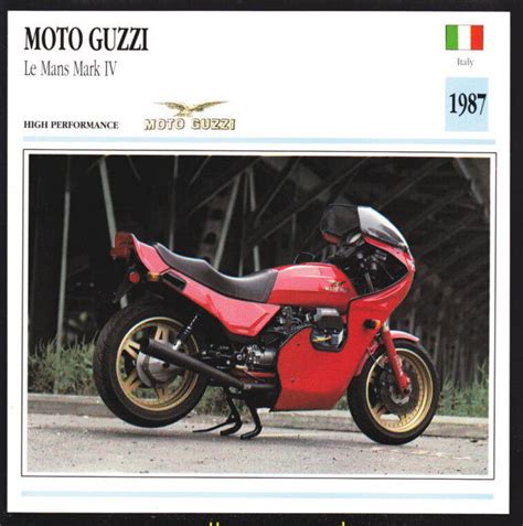 1987 Moto Guzzi Le Mans Mark Iv 950 9488cc Motorcycle Photo Spec