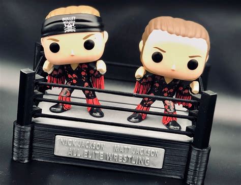 Funko Pop WWE AEW NJPW Wrestling Tag Team Ring Custom Made 3D Print Display Stand/cake Topper ...