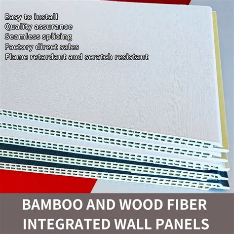 Hollow Bamboo Wood Fiber Wpc Composite Integrated Wall Panels Pvc