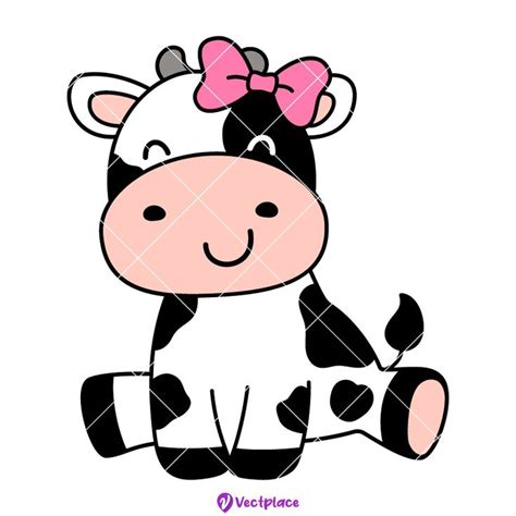 Baby Girl Cow Clip Art