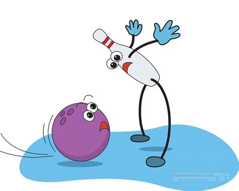 Bowling Clipart-cartoon bowling pin arguing with ball clipart