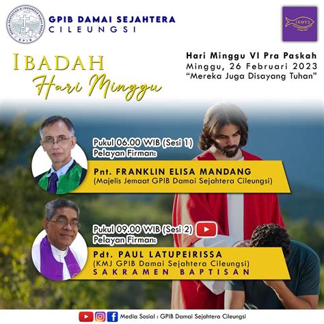 Ibadah Raya Hari Minggu 26 Feb 2023 Minggu Vi Pra Paskah Tata