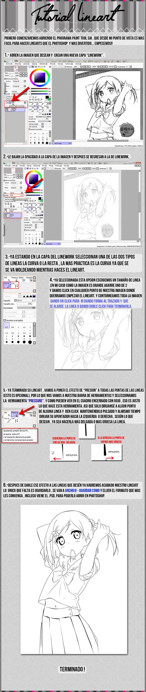 Tutorial Lineart En Paint Tool Sai By Airumi Dai Deviantart On