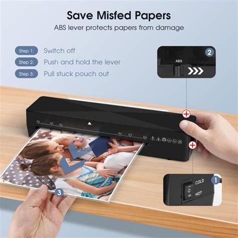Hot Cold Laminator With Pouches