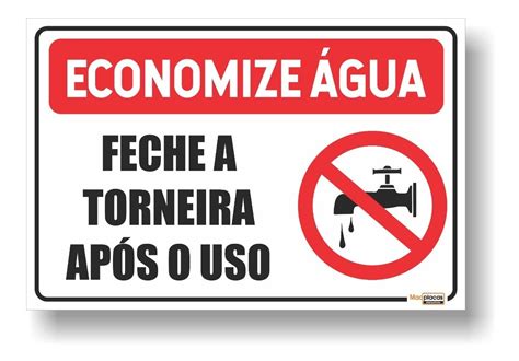 Placa Economize Gua Mm Dupla Face Parcelamento Sem Juros