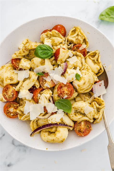 Easy Tortellini Pesto Salad Recipe The Dinner Bite