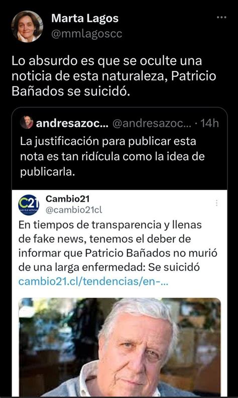 Hector G on Twitter RT voceriavirtual Patricio Bañados No tener