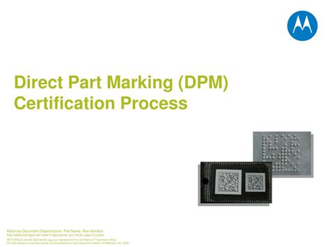 Ppt Direct Part Marking Dpm Certification Process Powerpoint