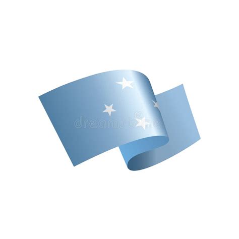 Federated States Micronesia Flag Stock Vector Illustration Of