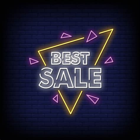 Premium Vector Best Sale Neon Signs Style Text