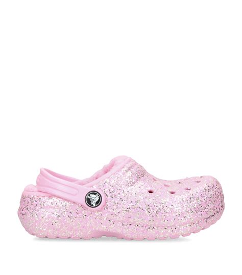 Crocs Kids Pink Glitter Classic Clogs Harrods Uk