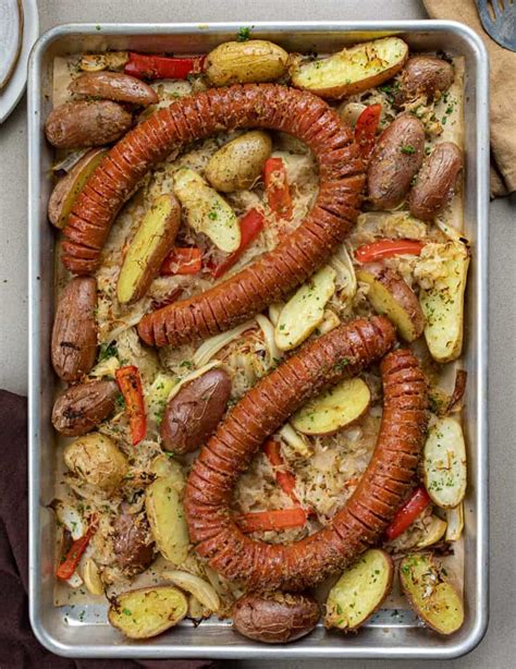 Sheet Pan Hasselback Kielbasa I Am Homesteader