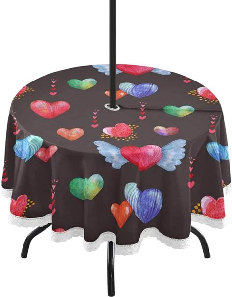 Hyjoy Mother S Day Round Tablecloth In Cute Angel Color Love