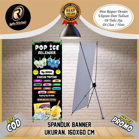 Spanduk Banner Backdrop Pop Ice Spanduk Minuman Pop Ice Termurah